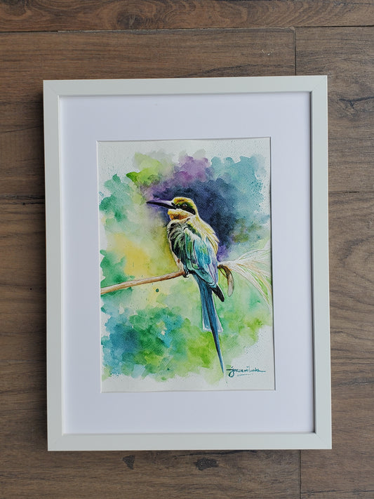 WATERCOLOR ART - BLUE TAIL