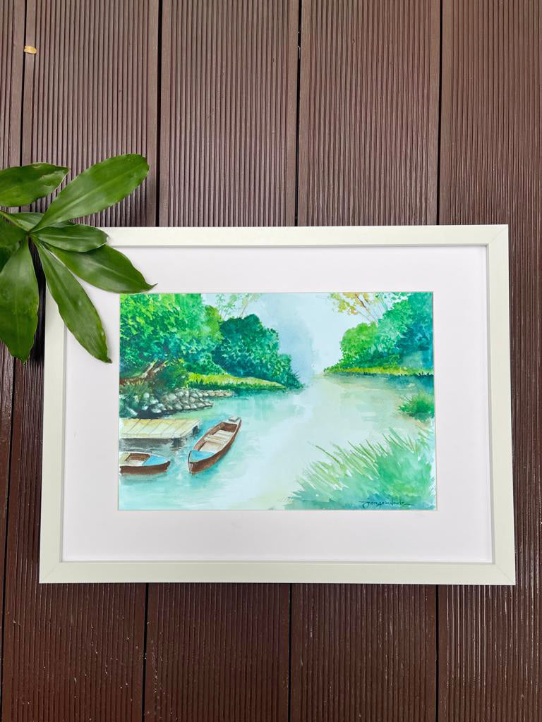 WATERCOLOR ART - PEACEFUL COVE