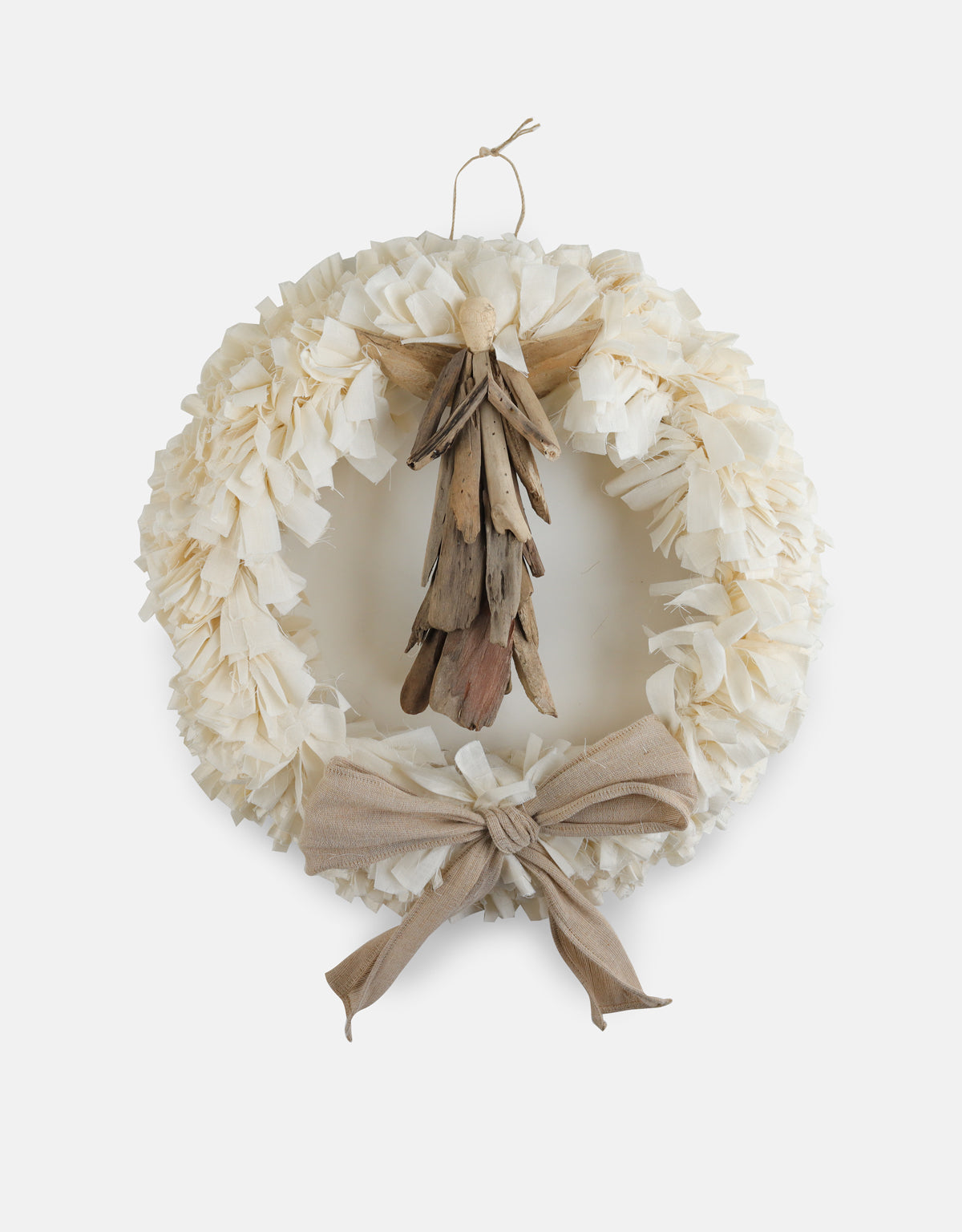 LARGE WREATH WITH STANDING ANGEL