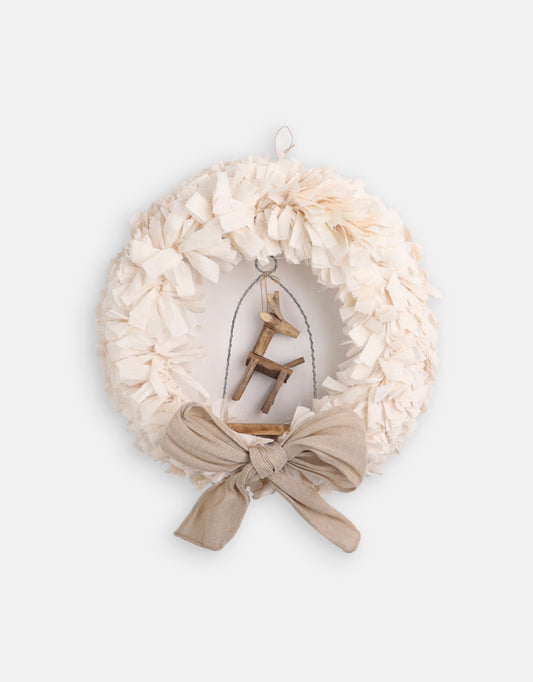 SMALL WREATH WITH REINDEER ORNAMENT